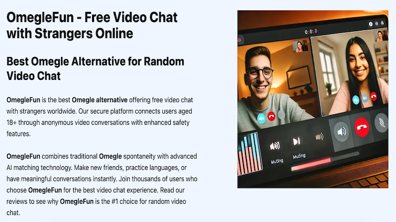 OmegleFun - Free Video Chat with Strangers Online