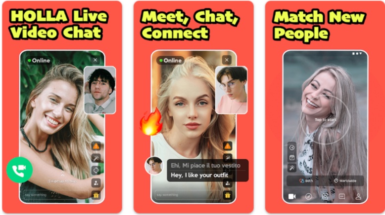 HOLLA Video Chat Functions