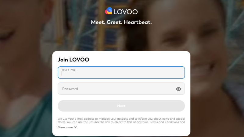 دليل المستخدم لـ Lovoo - التسجيل