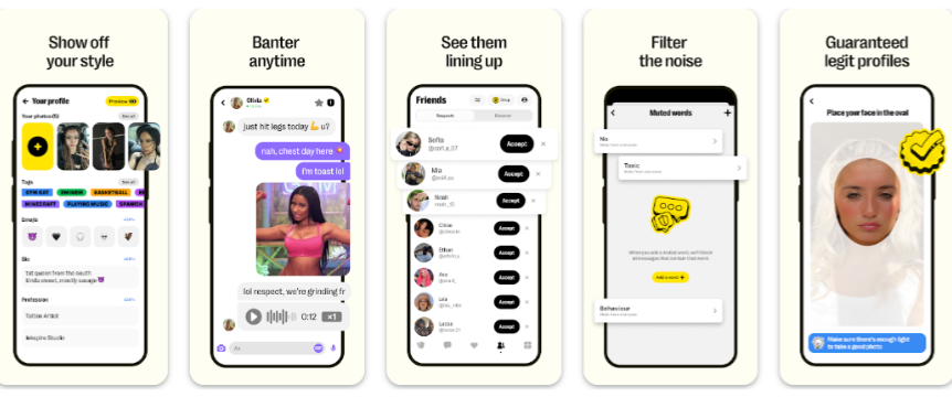 Recursos core do Yubo